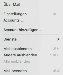 Mail unter Mac einrichten 1