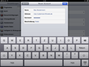 Email auf iPad einrichten 4