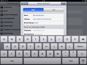 Email auf iPad einrichten 5