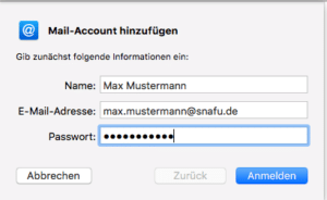Mail unter Mac einrichten 3