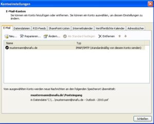 Outlook 2010 einrichten Konten