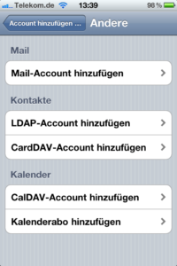 Mail auf dem iPhone einrichten 2