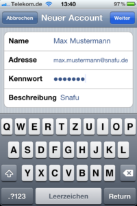 Mail auf dem iPhone einrichten 3