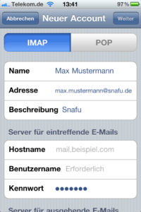 Mail auf dem iPhone einrichten 4